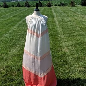 Main Street Flowy Halter Maxi Dress M